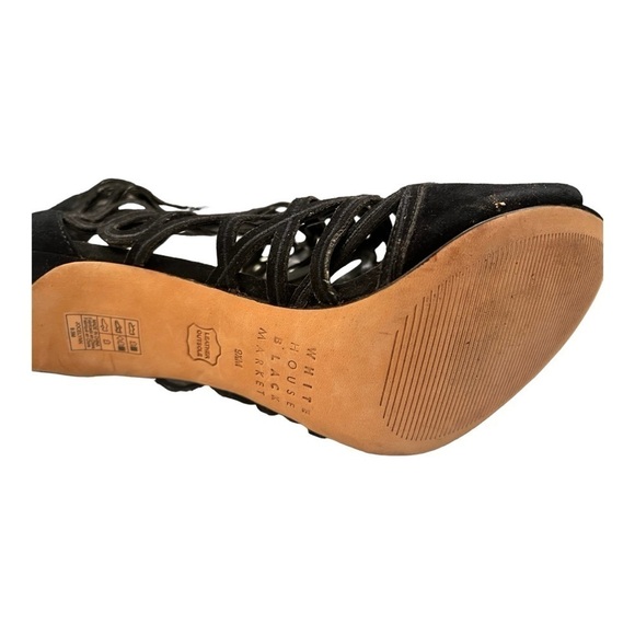 White House Black Market Strappy Peep Toe Bootie Heels - Picture 3 of 3